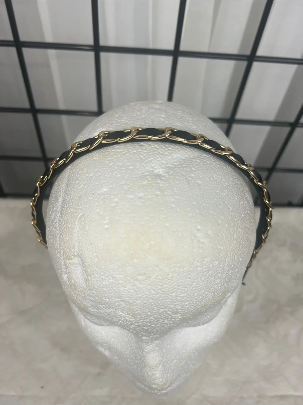 Gold/Silver Chain Black Satin ribbon- Women Accessories Headband (2)